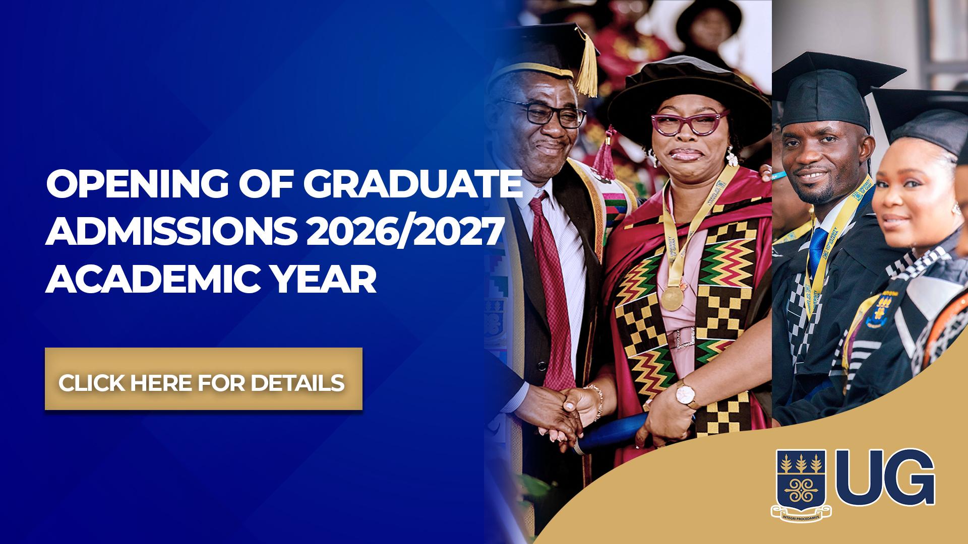 Graduate Admissions 2026/2027 Academic Year